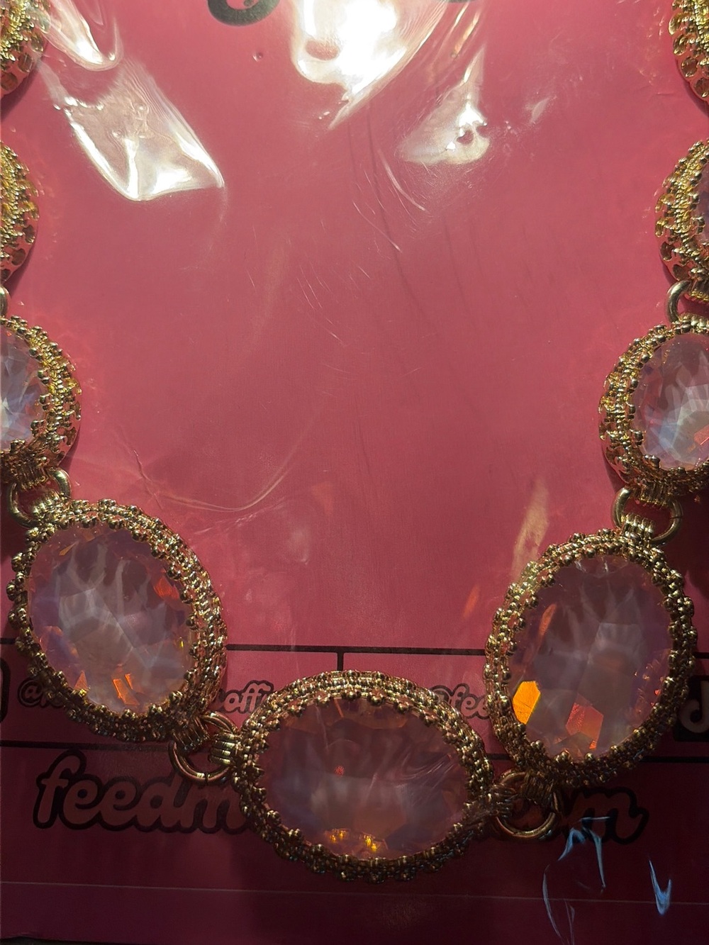 NEW Feed Me Gems Pink Opal “Princess” Necklace - Picture 4 of 13